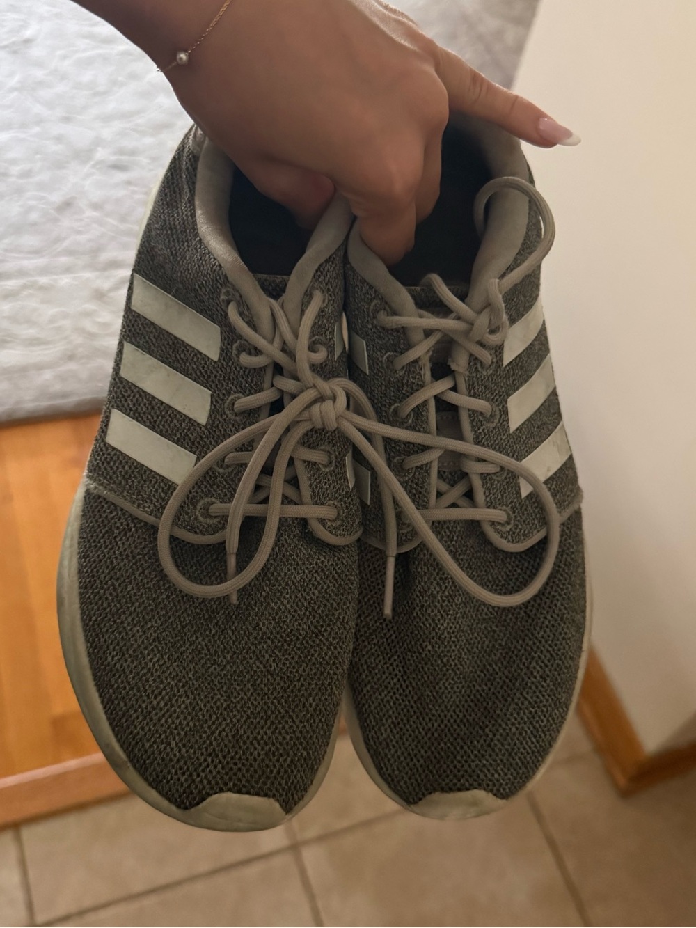 adidas Women's Athletic Sneakers in Gray and White